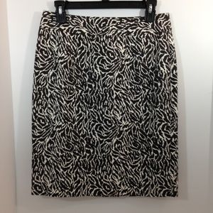 Ann Taylor LOFT Pencil Skirt Animal Print Lined.